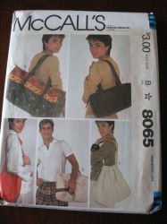 8065 MCCALLS 5 SUMMER BAGS, TOTES, PURSES UNCUT PATTERN